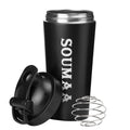 BRAND NEW PULSE Insulated Stainless Steel Protein Shaker Bottle with Wire Mixing Ball-24oz Insulated Shaker Bottle for Blending Protein Powders Smoothie Mixing Supplement Mixing and for Pre-Workouts