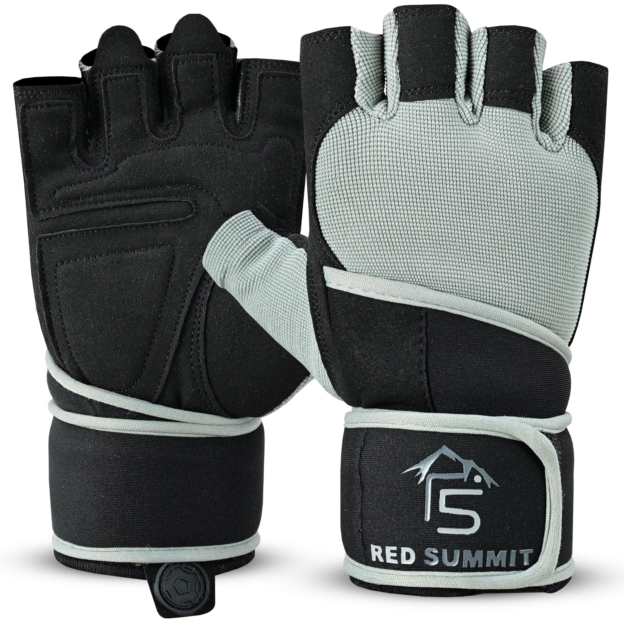 Weight Lifting Gym Gloves for Men & Women Workout Exercise Gloves with Wrist Support & Anti-Slip Palm for Hanging Rowing Pullups Bodybuilding Powerlifting & Calisthenics (Black X-Large)