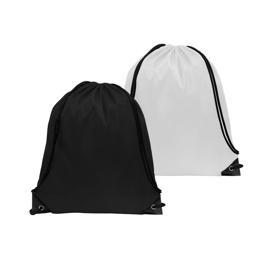 GoodtoU 2Pcs Drawstring Backpack Gym Bag Cinch Bag Foldable Draw String Back Bag Sports Bag Drawstring Bags for Gym Sports Travel(Black+White)