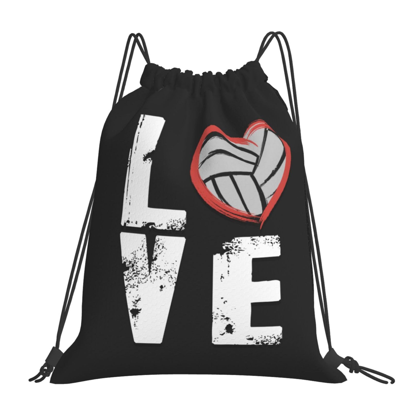 AIMASTZ Love Volleyball Unisex Drawstring Backpack Bag Sport Gym Swim Travel Sackpack