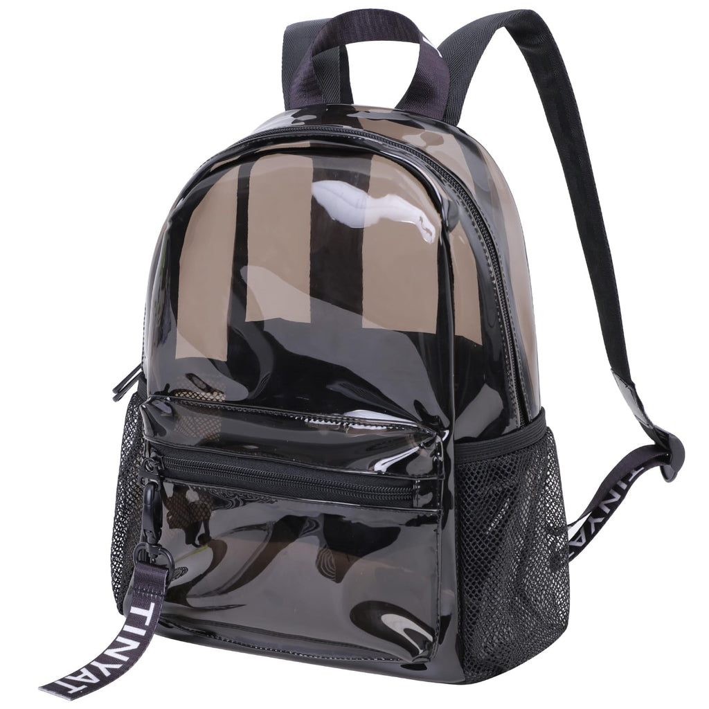 TINYAT Heavy Duty Transparent Clear backpack See Through Clear Bag PVC Backpack for Gym Concerts Sports Travel T9051